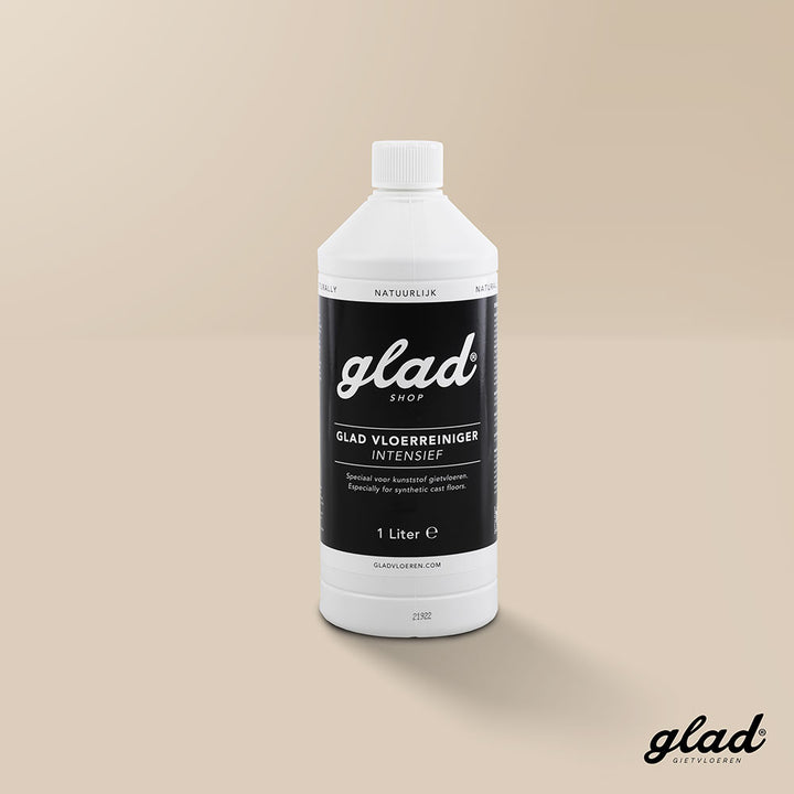Glad Vloerreiniger Intensief. De beste gietvloer reiniger om epoxyvloer en PU gietvloer mee schoon te maken. 